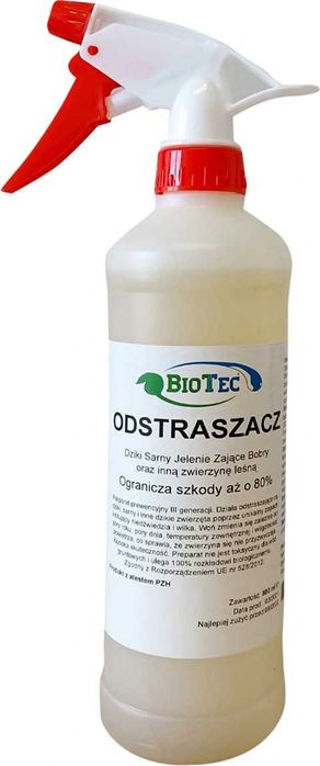 BioTec skuteczny odstraszacz na dziki, sarny, jelenie, bobry w płynie 0,5l