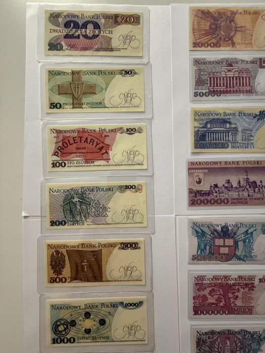 Ekskluzywna kolekcja banknotow PRL