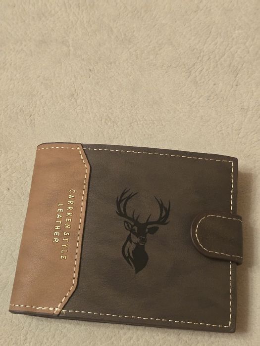 Skórzany portfel myśliwski JELEŃ BYK na prezent dla DIANY, Leśnika.