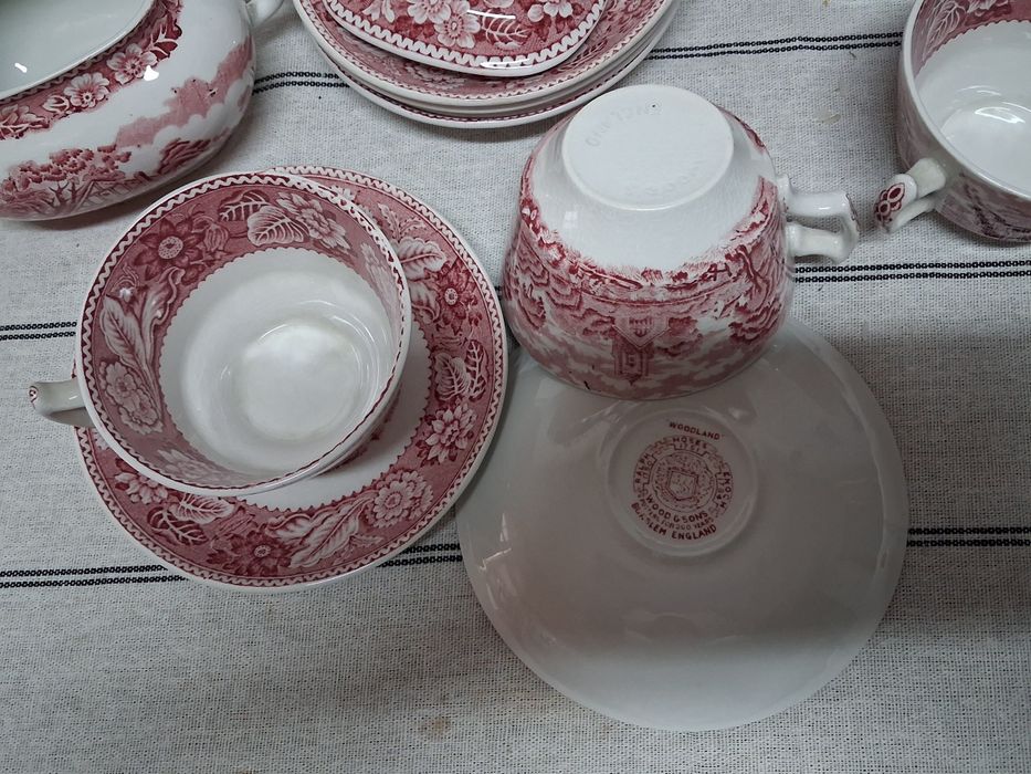 Serviço de chá inglês antigo