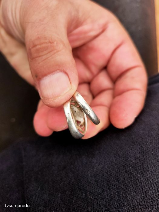 Anel em prata e aliança em prata