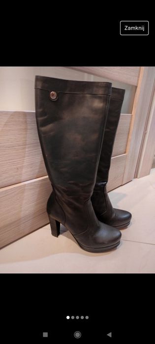 Kozaki damskie skórzane