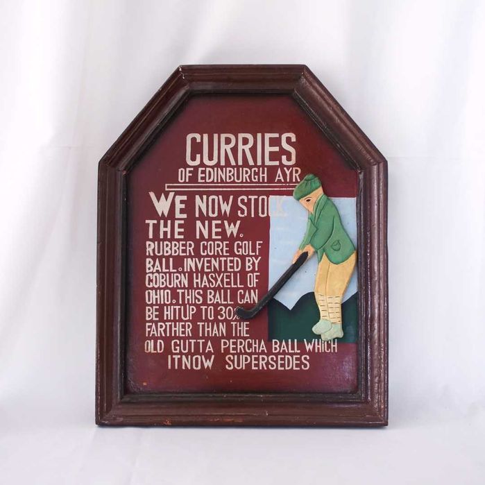 Placa decorativa em madeira "Curries of Edinburgh Ayr"