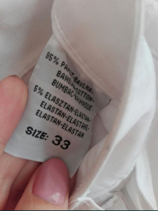 Białe spodnie XL