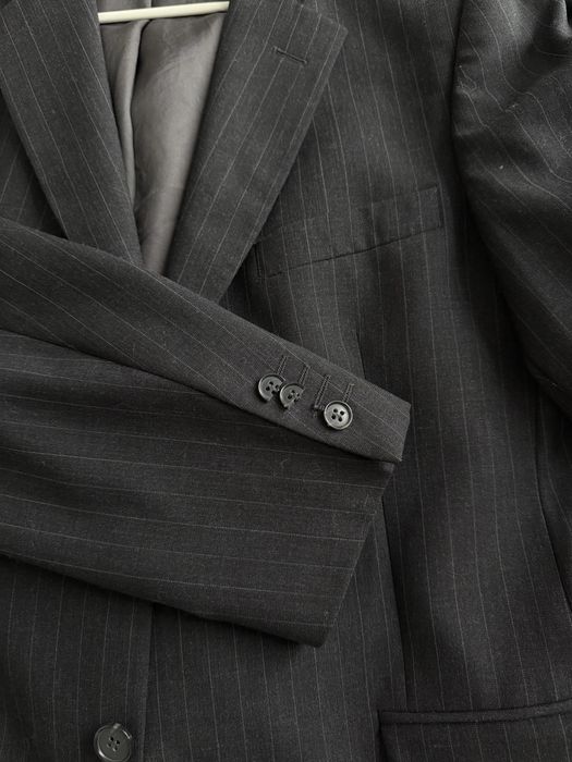 Піджак в смужку структурований шерсть оверсайз