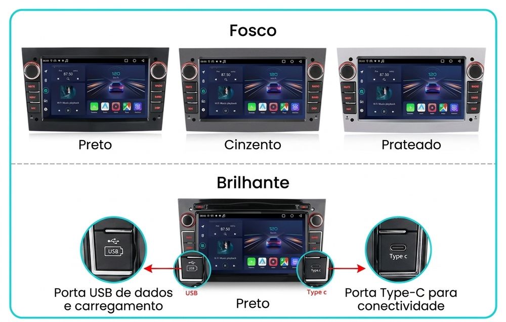 Rádio Android Opel Corsa D 2006 a 2014 Carplay 2/32GB NOVO
