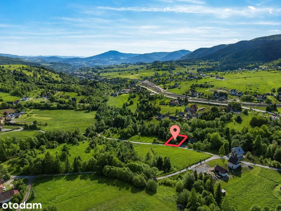 Strumyk i las | góry |Kasina Wielka | MPZP budowlana | 305 m²