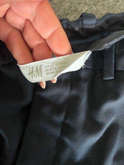 spodnie H&M 10-11 lat 146 granatowe garnitur