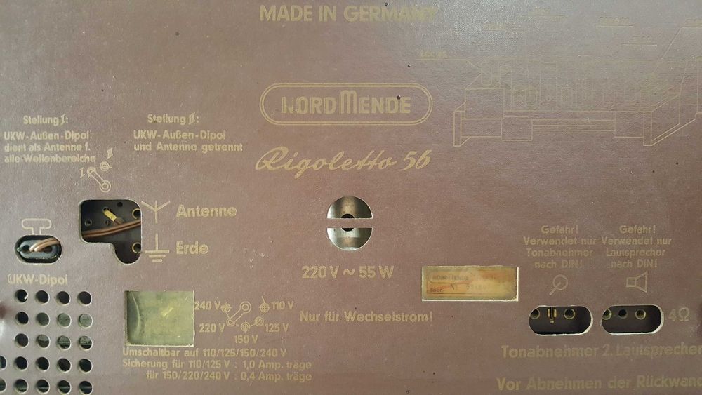 Nordmende Rigoletto 56 - Rádio a válvulas vintage