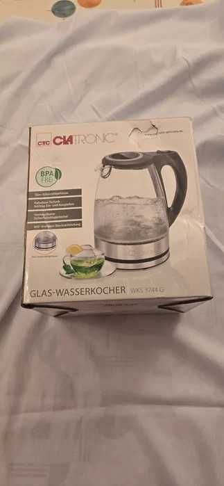 chaleira elétrica de vidro Clatronic WKS 3744 G