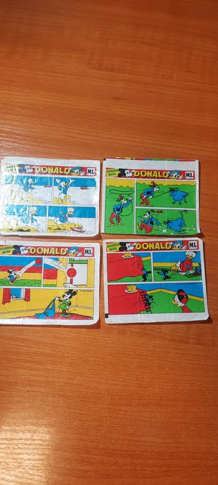 Papierki po gumie Donald lata 90 prl kolekcja