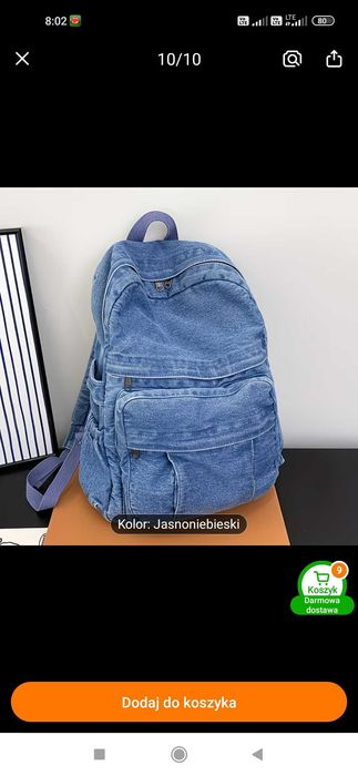 Plecak damski męski Jeans