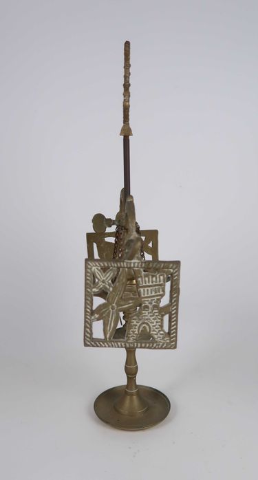 lamparina de azeite antiga em latao / bronze