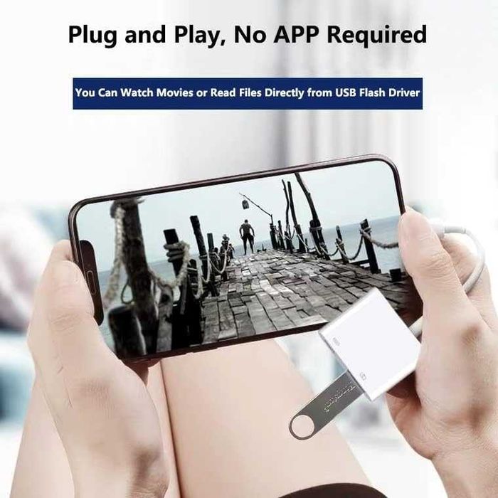 Адаптер Apple Lightning - USB для камери з портом заряджання