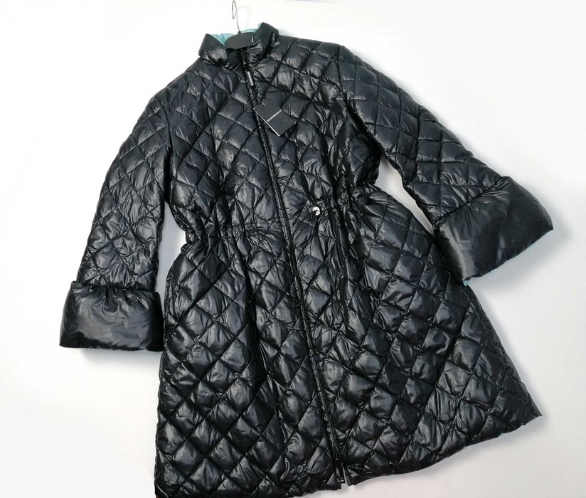 Брендовая женская двухсторонняя куртка пух перо Emporio Armani