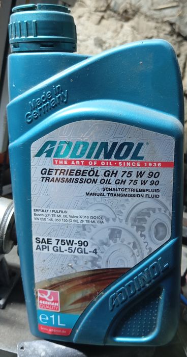 Мастиломасло в кпп,трансмісійне,синтетичне,addinol 75w90,2 шт.