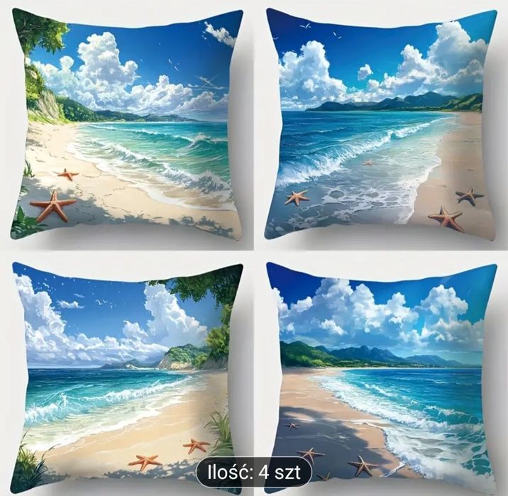 4 poszewki na poduszki rozm. 45 x 45