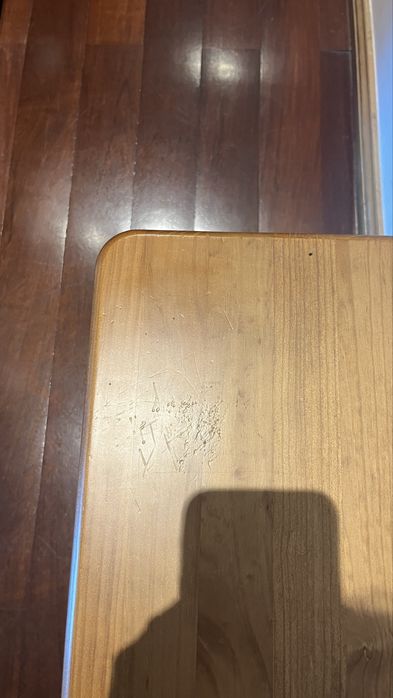Mesa de cabeceira em madeira de cerejeira, 3 gavetas