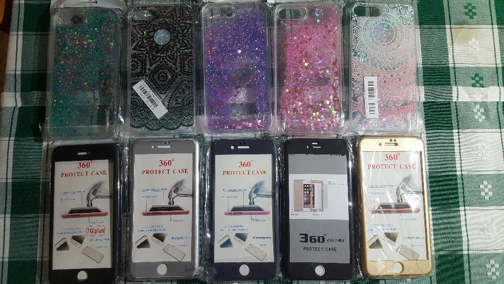 Capa Hibrida Proteção 360 Iphone 7 PLUS +Pelicula Vidro & Outras