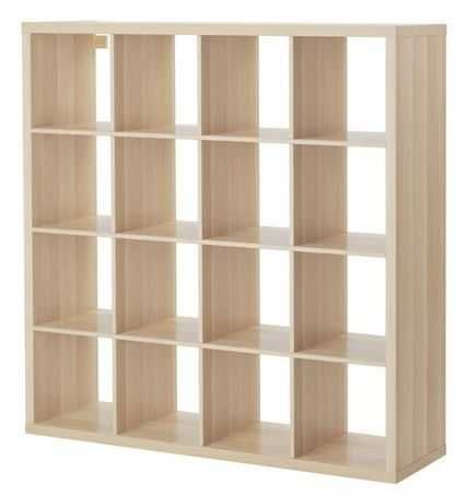 IKEA  Kallax 4x4, 147x147 cm, imitacja dębu bejcowanego