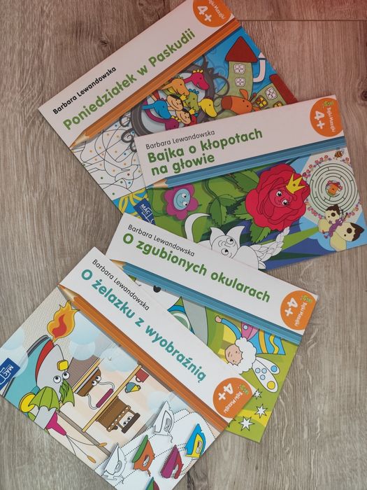 Książeczki dla dzieci 4+ nowe z zadaniami