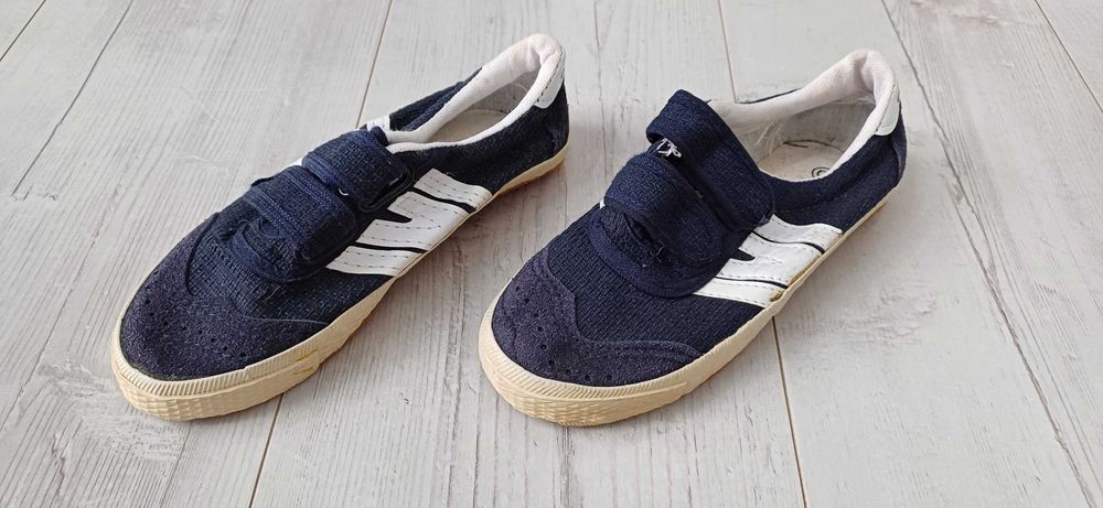 Tenisówki Chłopięce Sport 30 Trampki Rzepy Granatowe Nowe Wysyłka