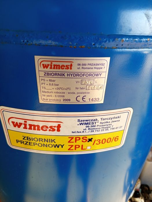 Zbiornik hydroforowy wimest 300l