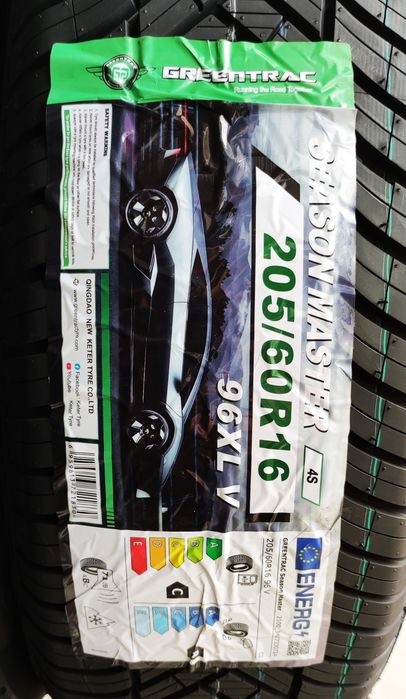 Opony 205/60R16 Greentrac Season Master C/B/71dB 26r 3 lata gwar. 235z