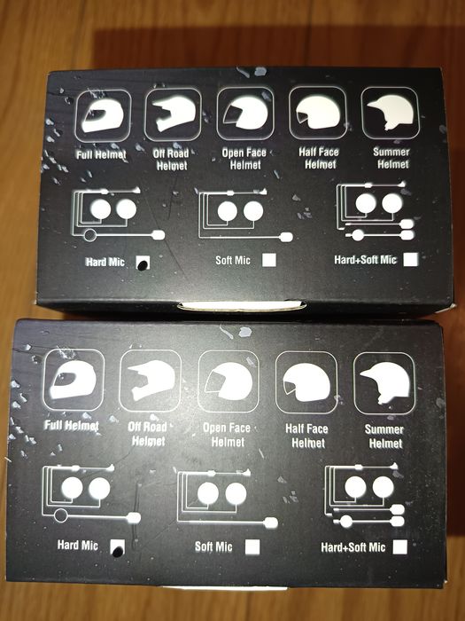 Kit 2 auriculares bluetooth para capacetes de mota