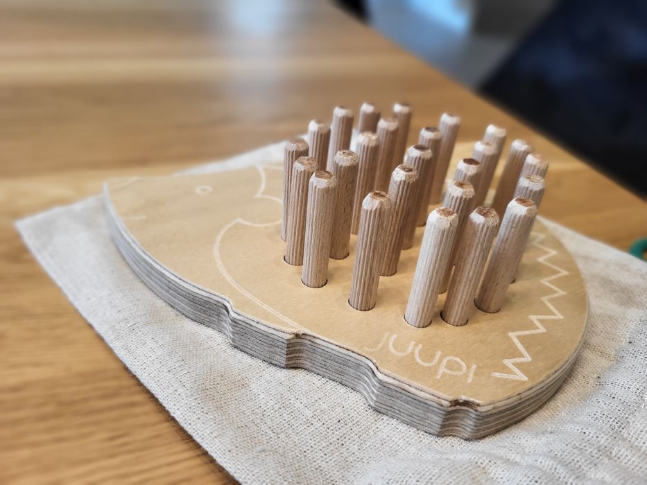 JUUPI drewniana Montessori JEŻYK WKŁADANKA sorter cierpliwość święta