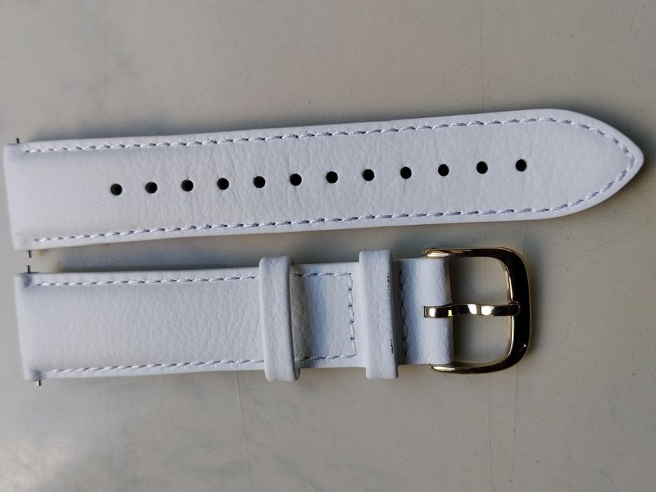 Oryginalny biały pasek z włoskiej skóry Garmin Quick relase 20