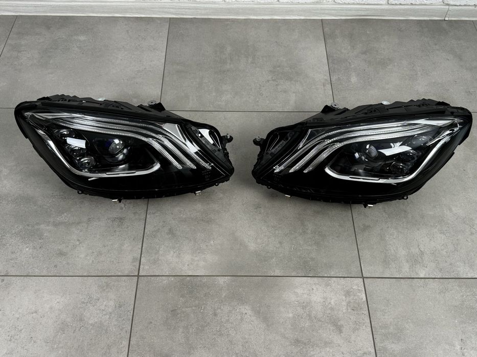 Фары рестайлинг 18+ для Mercedes W222 2013-2017 фара правая + левая