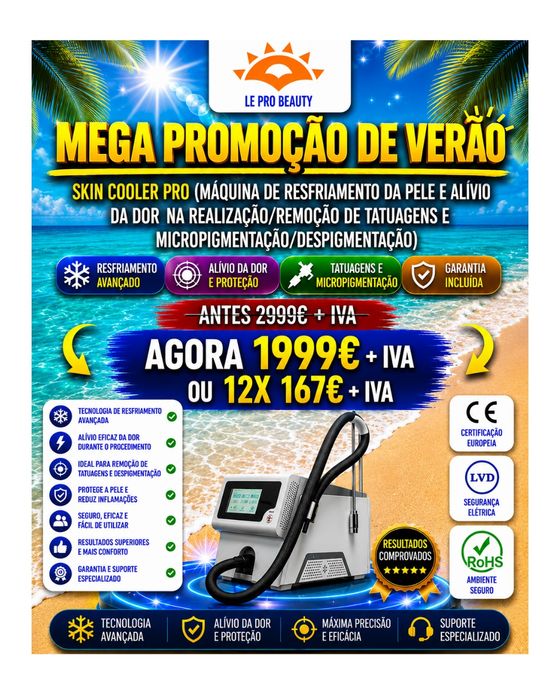 Skin Cooler (Resfriamento da pele na realização e remoção tatuagens)