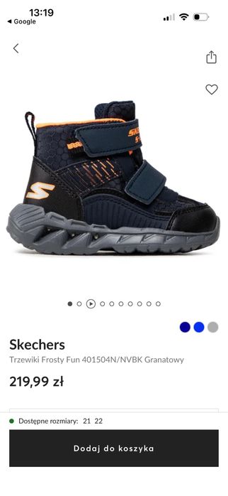 Skechers botki na rzepy trzewiki swiecace 23