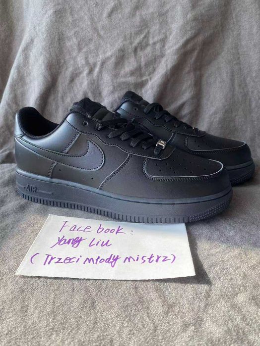 Nike Air Force 1, czarne, rozmiar.37.5