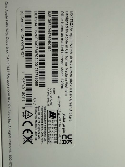 Apple Watch Ultra 2 49mm Titanium  64GB Duży Zestaw! 99%