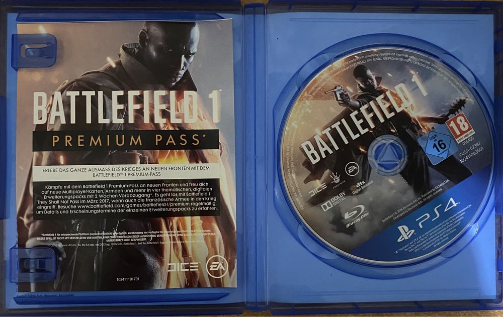 Продам диск BATTLEFIELD 1 на ПС 4