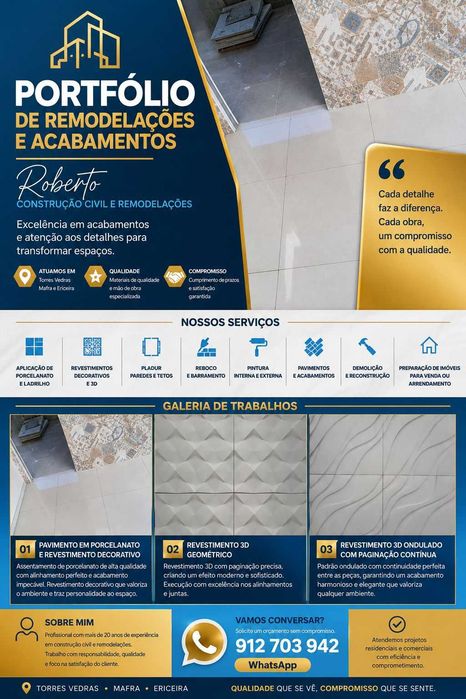 REMODELAÇÕES E OBRAS | TORRES VEDRAS • MAFRA • ERICEIRA*