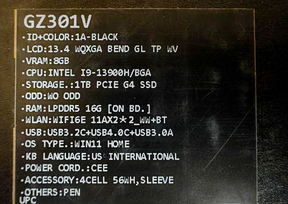 ASUS ROG Flow Z13 GZ301VV i9-13900H/16GB/1TB/RTX4060/W11 165Hz