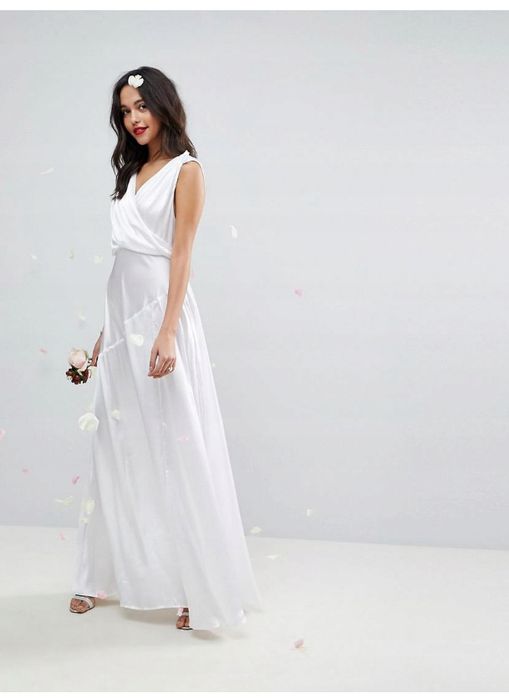 Zwiewna sukienka ślubna ASOS rozmiar S _EFL