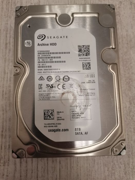 HDD Жёсткий диск 3,5" Seagate ST8000AS0002 на 8Tb