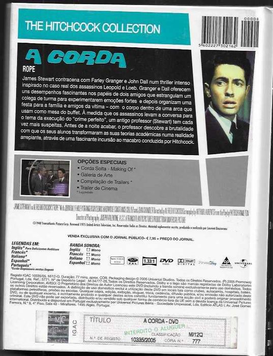 Alfred Hitchcock. A Corda.