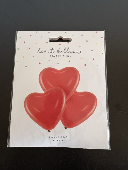 Balony w serca.