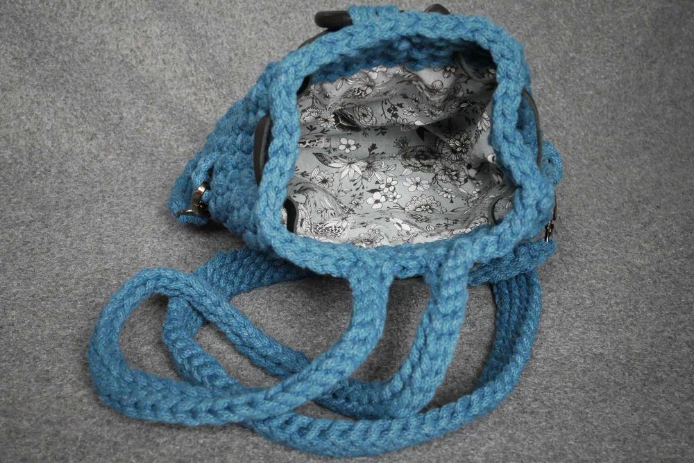 Torebka robiona na szydełku, handmade, boho, na prezent