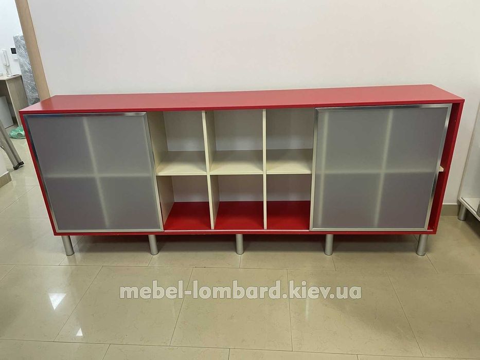 Набор офисной мебели"Стекло" "Loft" (2 предмета) "Красный" бу