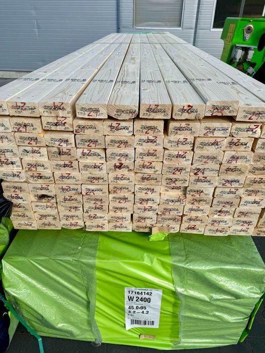 Drewno konstrukcyjne 45x95 c24 Kantówka strugana świerkowa Legar