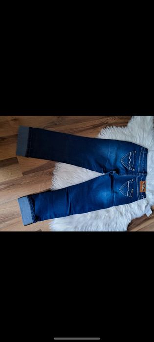 Jeansy rybaczki krótkie spodnie jeans 34