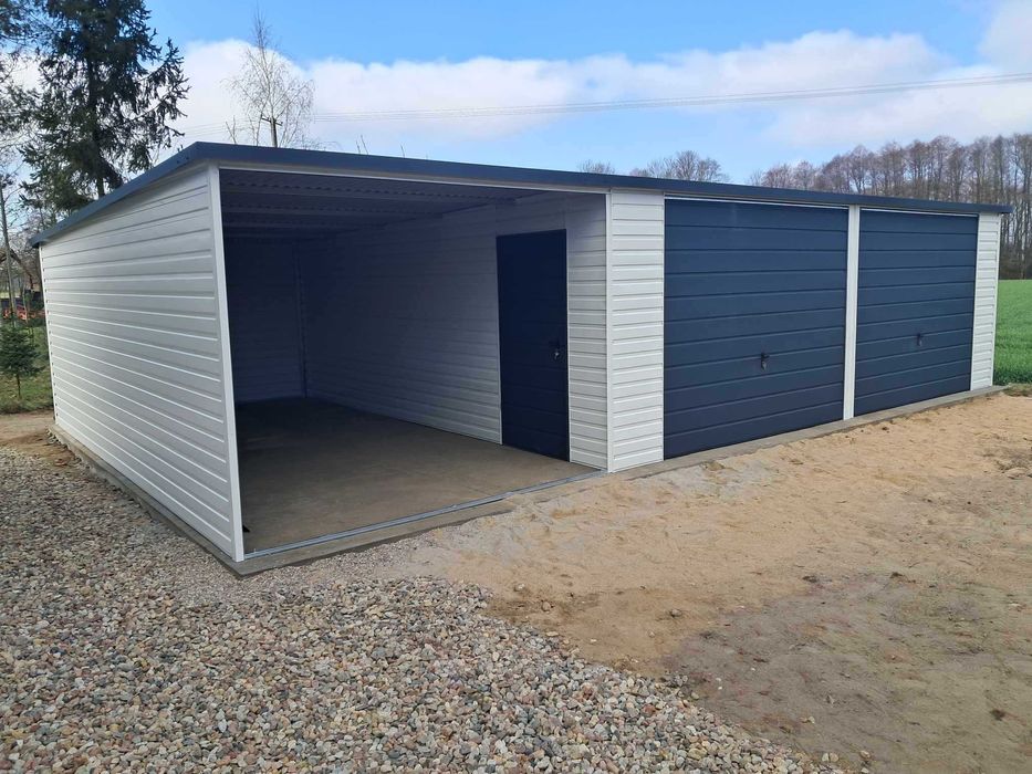 Garaż blaszany 10x6.  KONSTRUKCJA W OCYNKU. Producent. CAŁA Polska
