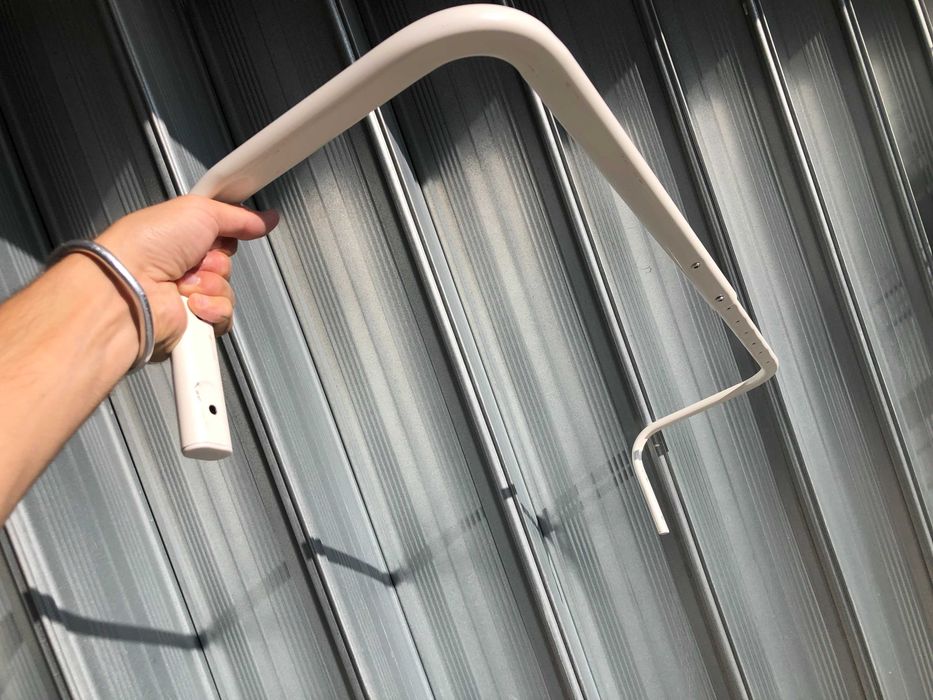 Varão p/roupa, branco, 60-90 cm