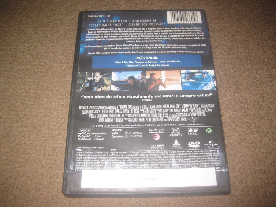 DVD "Miami Vice" com Colin Farrell